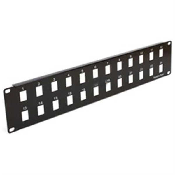 Cmple Cmple 1110-N Blank Keystone Patch Panel  24 port  19 in. x 2U 1110-N